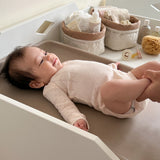 Cam Cam Quiltet Opbevaringskurv, 2-pak - Classic Stripes Camel