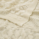 Cam Cam Pointelle Strik Baby Tæppe - Off White