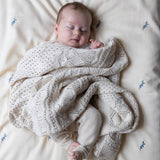 Cam Cam Pointelle Strik Baby Tæppe - Off White