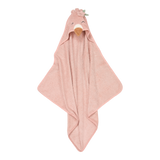 Little Dutch Bade Håndklæde m. hætte, Flamingo - Pink