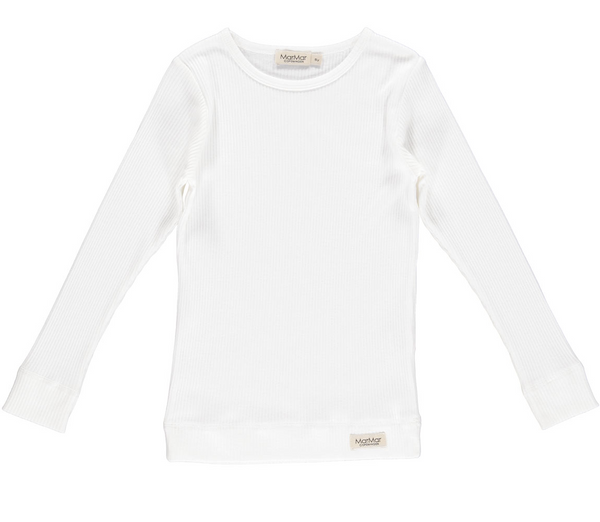 MarMar Plain Modal Bluse - Gentle White