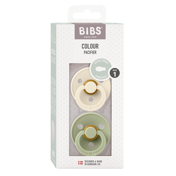 Bibs Colour Symmetrical, 2-pack - Ivory & Sage