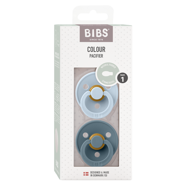 Bibs Colour Symmetrical, 2-pack - Baby Blue & Petrol