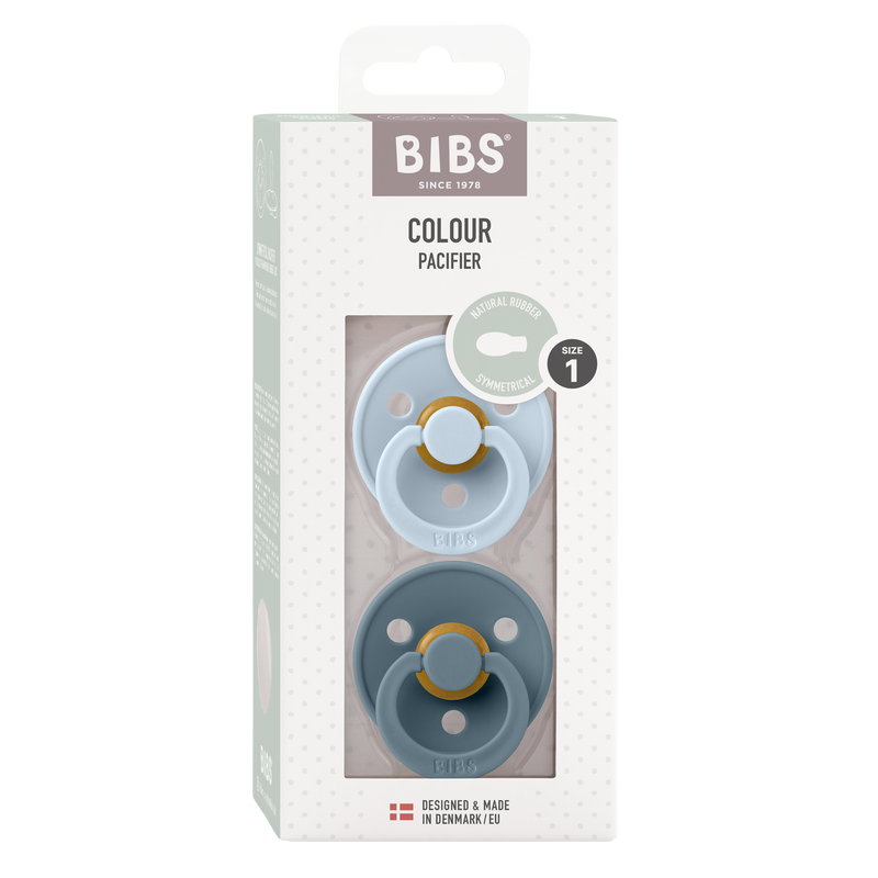 Bibs Colour Symmetrical, 2-pack - Baby Blue & Petrol