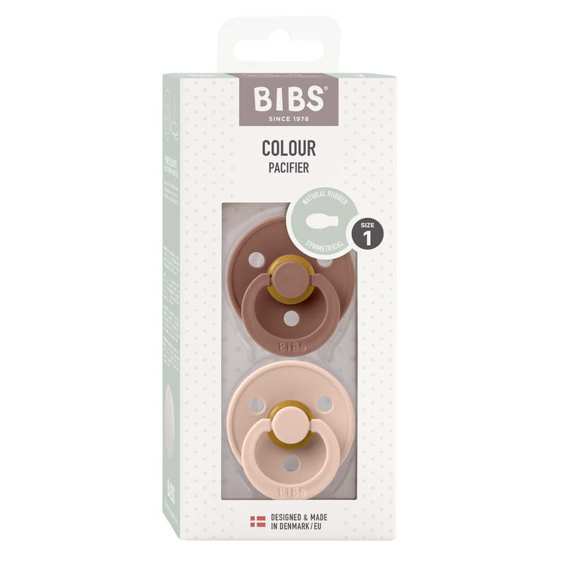 Bibs Colour Symmetrical, 2-pack - Blush & Woodchuck