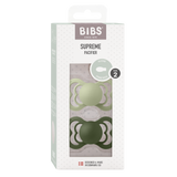 Bibs Supreme Silicone, 2-pack - Sage/Hunter Green