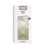 Bibs Infinity Silicone, 2-pack - Ivory & Sage