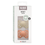 Bibs Infinity Silicone, 2-pack - Vanilla/Peach