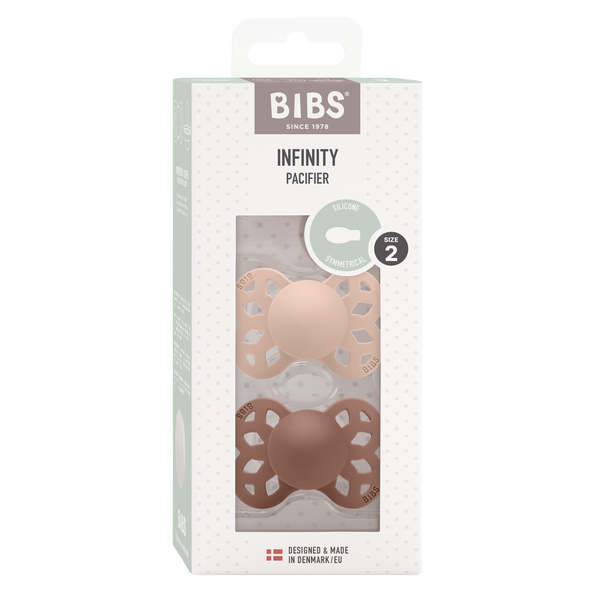 Bibs Infinity Silicone, 2-pack - Blush & Woodchuck