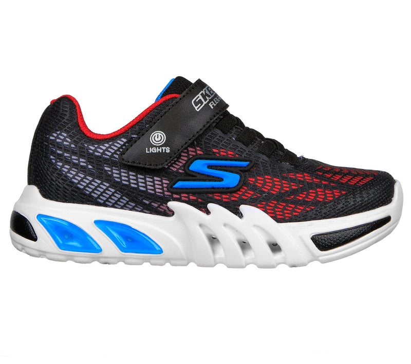 Skechers Boys Flex-Glow Elite Sneakers - Black/Red/Blue