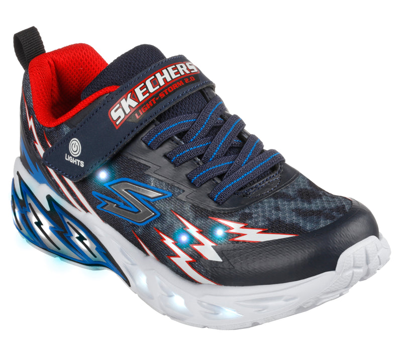Skechers Boys Lights Storm Sneakers 2.0 - Navy/Red