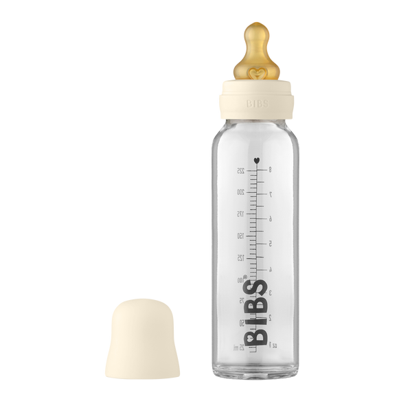 Bibs Sutteflaske, Komplet sæt, 225 ml. - Ivory