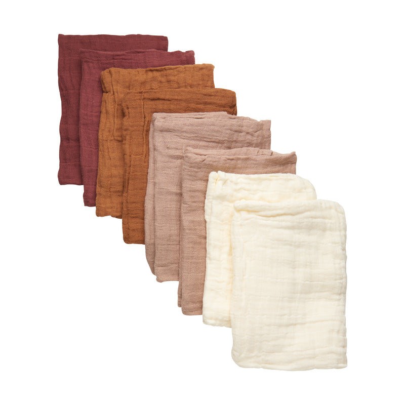 Pippi Organic Stofbleer, 8-pack - Mahogny