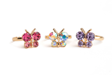 Great Pretenders Boutique Butterfly Gem Fingerring, 3-pack