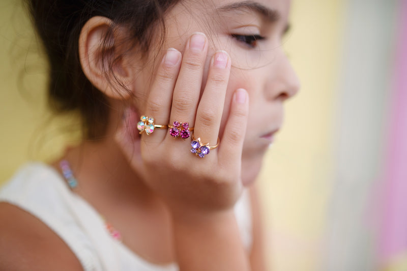 Great Pretenders Boutique Butterfly Gem Fingerring, 3-pack
