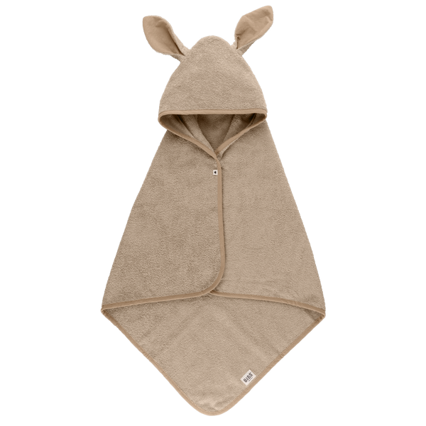 Bibs Kangaroo Hoodie Baby Håndklæde - Vanilla