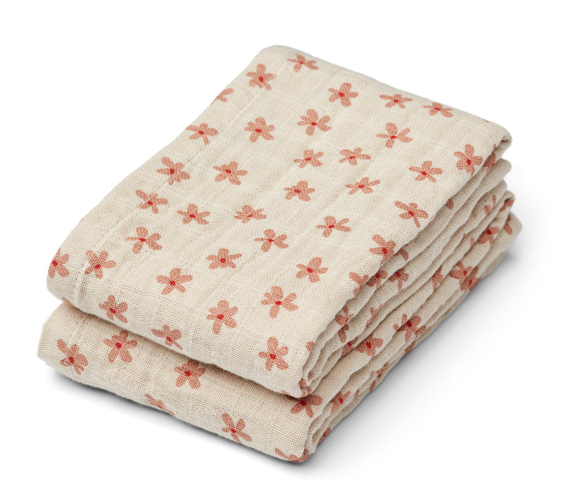 Liewood Lewis Stofbleer, 2-pak - Floral/Sea shell