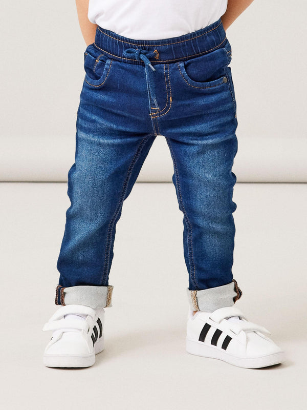 Name It Ryan Slim Sweat Jeans - Dark Blue Denim