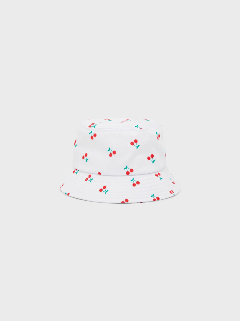 Name It Filipa Bøllehat - Bright White Cherry print