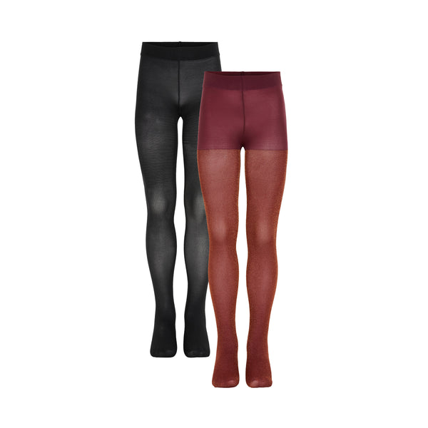 The New 2-pak Tights - Apple Butter (Glitter/Solid)